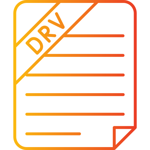 drv-datei Generic gradient outline icon