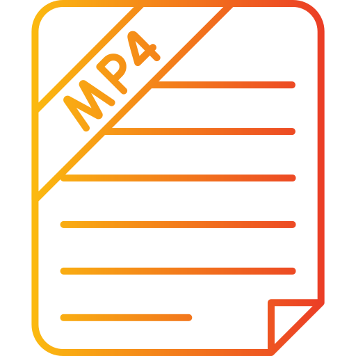 mp4-datei Generic gradient outline icon