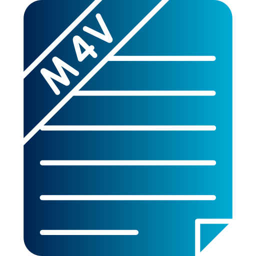 M4v file Generic gradient fill icon