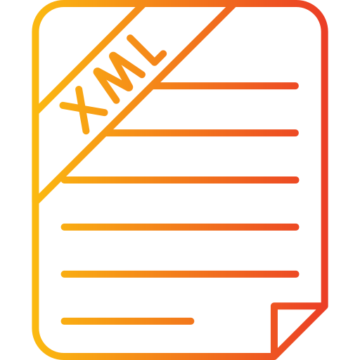 xml-dateiformat Generic gradient outline icon