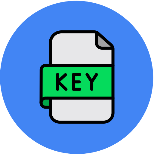 Key file Generic color lineal-color icon