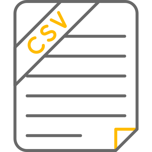 csv файл Generic color outline иконка