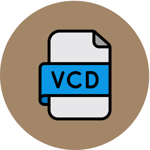 fichier vcd Generic color lineal-color Icône