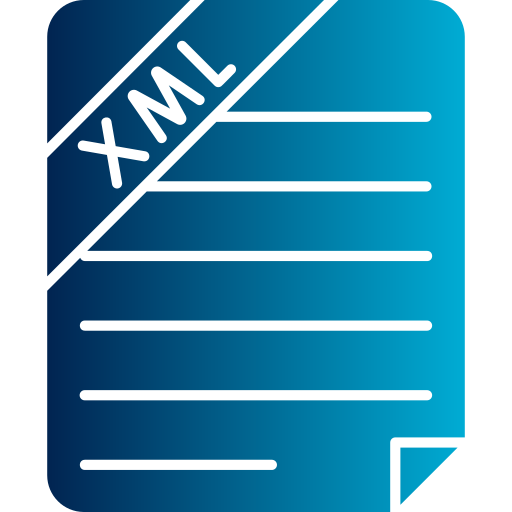 formato de archivo xml Generic gradient fill icono