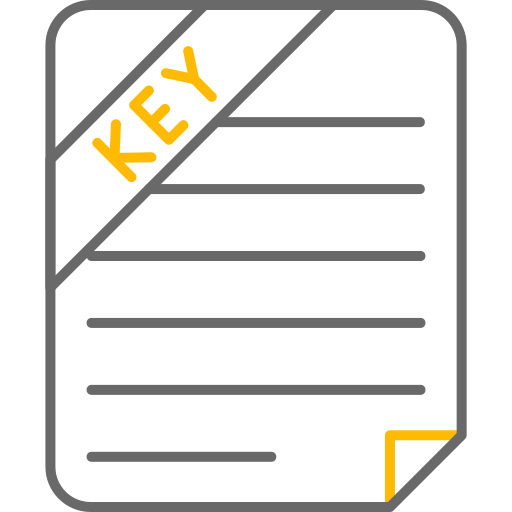 Key file Generic color outline icon