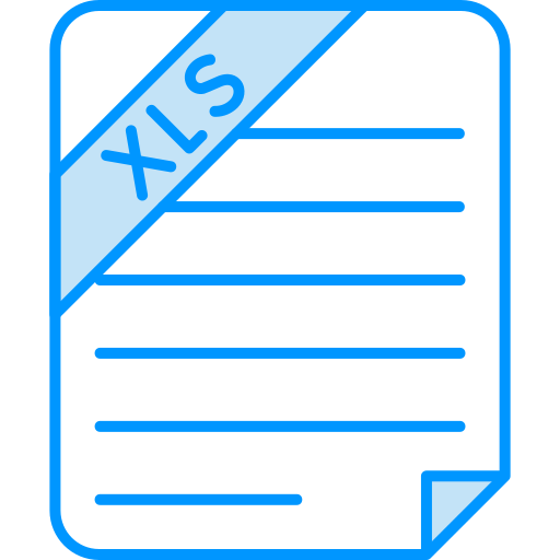 fichier xls Generic color lineal-color Icône