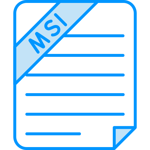 Msi file Generic color lineal-color icon