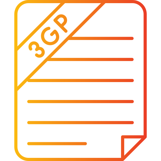 fichier 3gp Generic gradient outline Icône