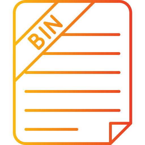 bin-datei Generic gradient outline icon