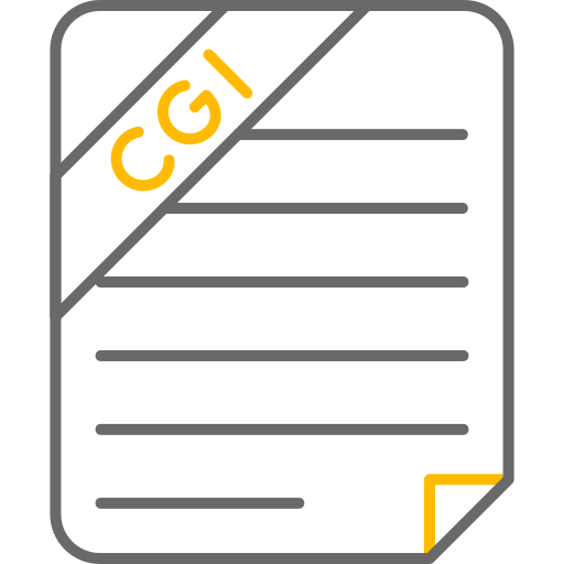 Cgi file Generic color outline icon