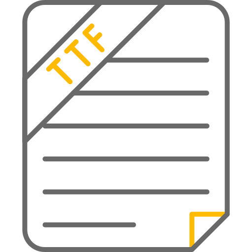 ttf 파일 Generic color outline icon