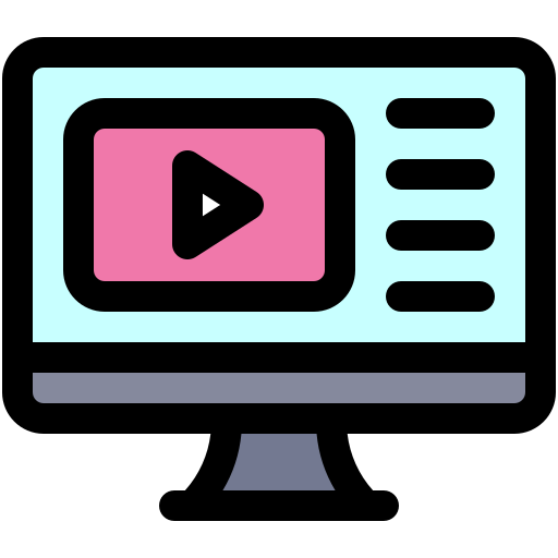 Video player Generic color lineal-color icon