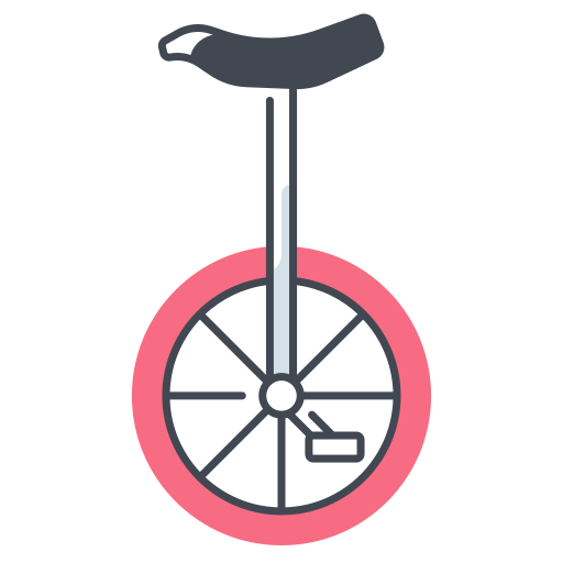 一輪車 Generic color fill icon