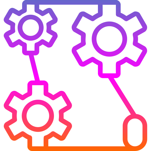 Cogwheels Generic gradient outline icon