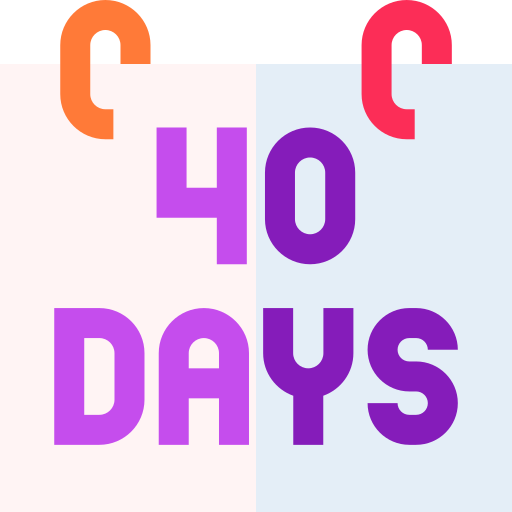 40 days Basic Straight Flat icon