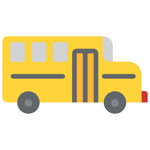 학교 버스 Generic color fill icon