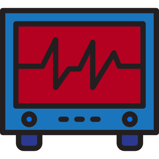 cardiograma srip Lineal Color icono