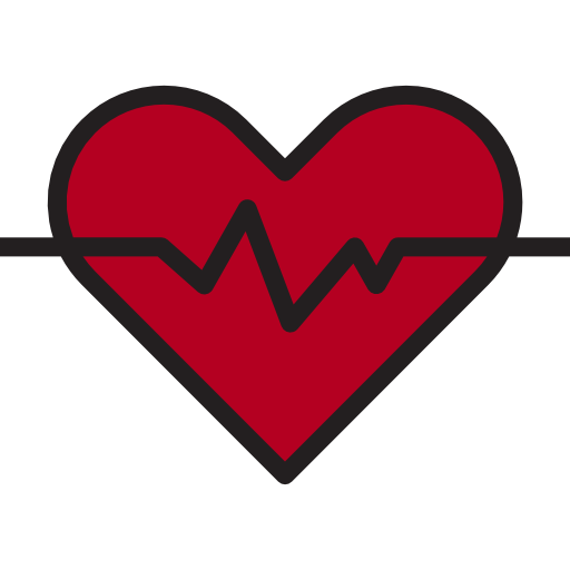 kardiogram srip Lineal Color ikona