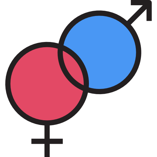 성별 srip Lineal Color icon