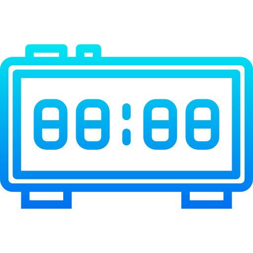 Digital clock srip Gradient icon