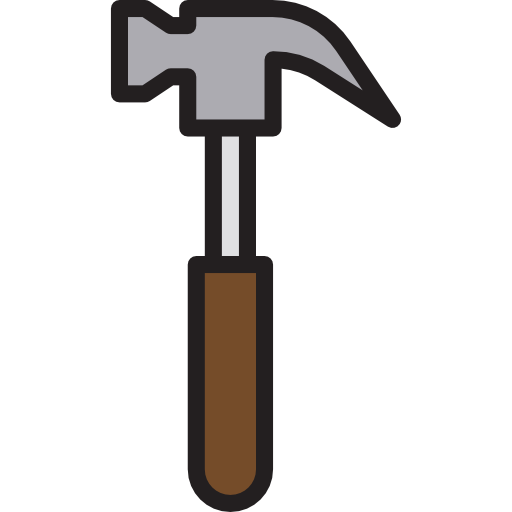 martillo srip Lineal Color icono