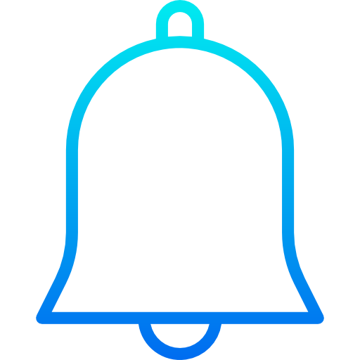 campana srip Gradient icono