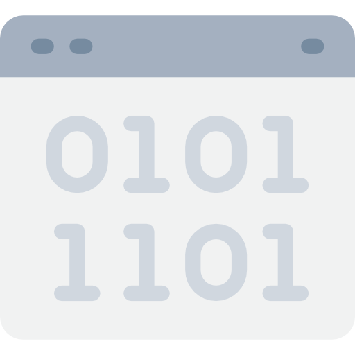codice binario Justicon Flat icona