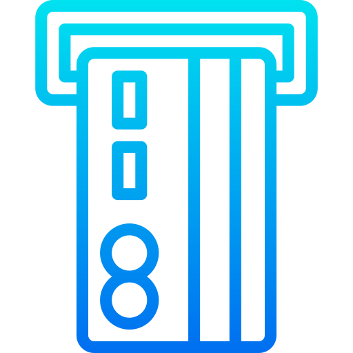 Atm machine srip Gradient icon