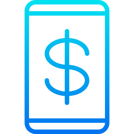 Мобильный банкинг srip Gradient иконка