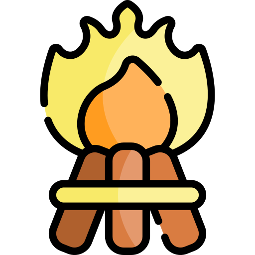 lagerfeuer Kawaii Lineal color icon