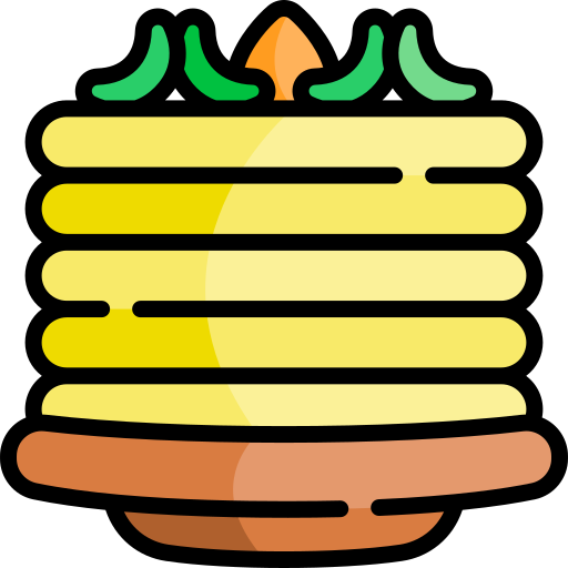 malpua Kawaii Lineal color ikona