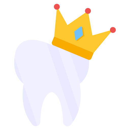 Dental crown Generic color fill icon