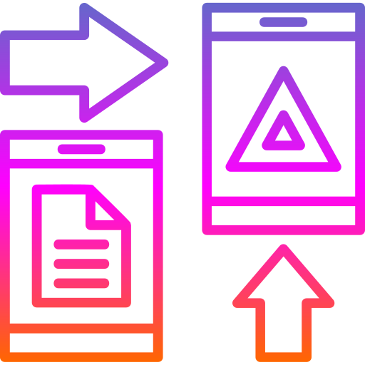 Online transfer Generic gradient outline icon