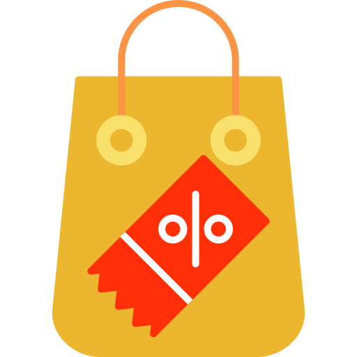 bolsa de descuento Generic color fill icono