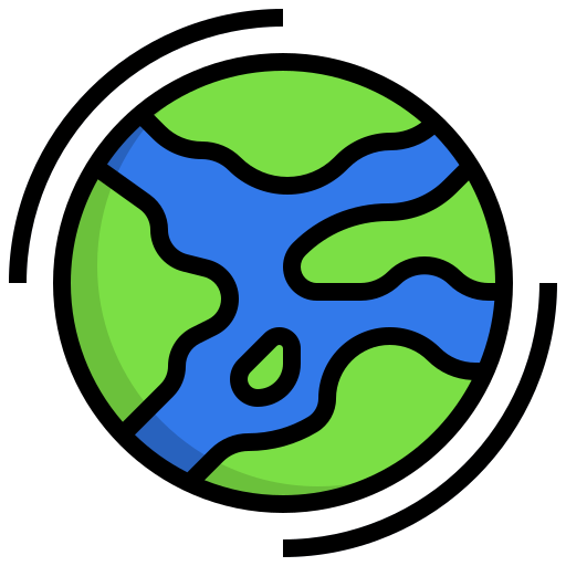 planet erde Generic Outline Color icon