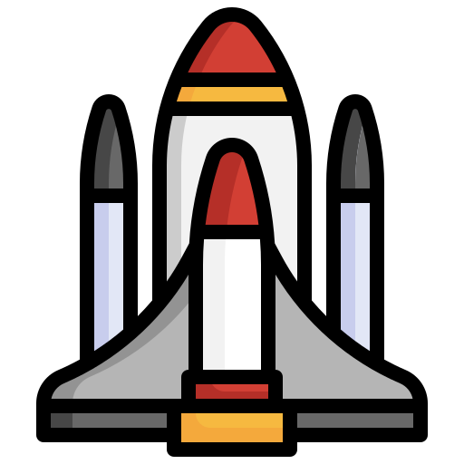 ロケット船 Generic Outline Color icon