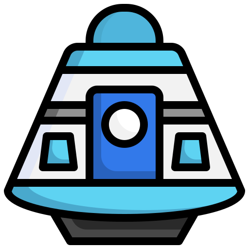 Space Capsule Generic Outline Color icon