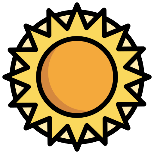 солнце Generic Outline Color иконка