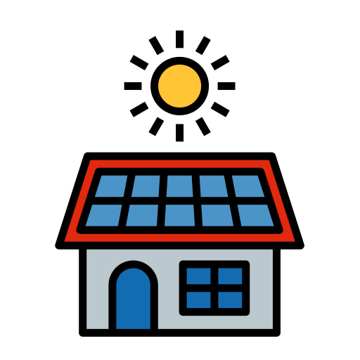 Solar house Generic Outline Color icon