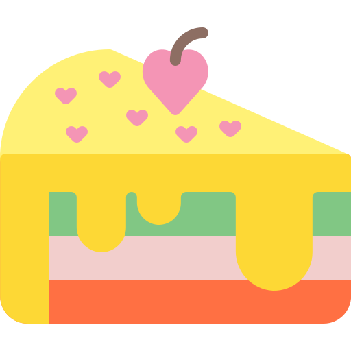 kawałek ciasta Generic color fill ikona