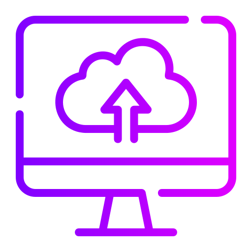 cloud computing Generic gradient outline icona
