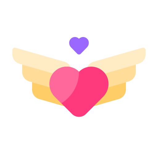 Крылья сердца Generic color fill иконка