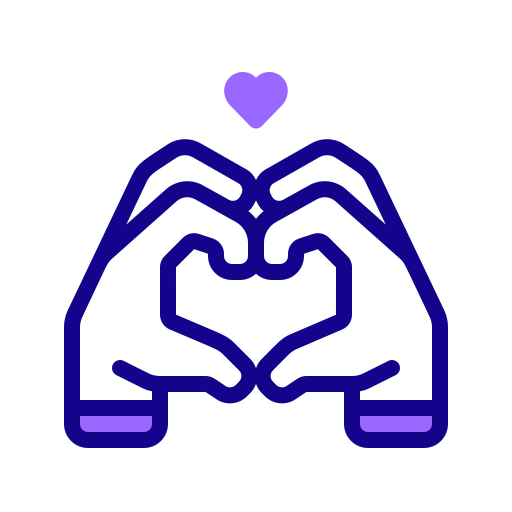 Hand heart Generic color fill icon