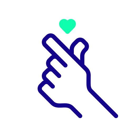 Hand heart Generic color fill icon