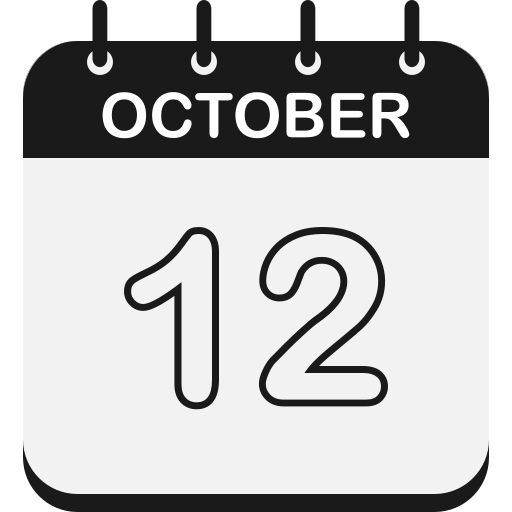 12 oktober Generic color fill icoon