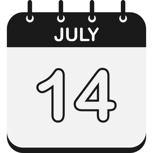 July 14 Generic color fill icon