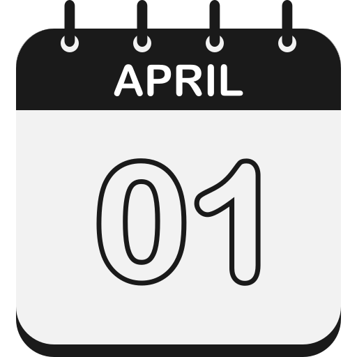 1 kwietnia Generic color fill ikona
