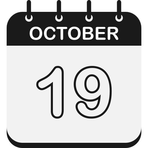 19. oktober Generic color fill icon