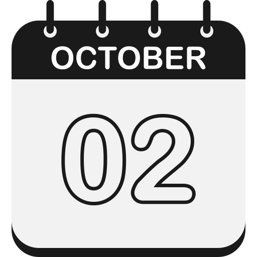 2 ottobre Generic color fill icona