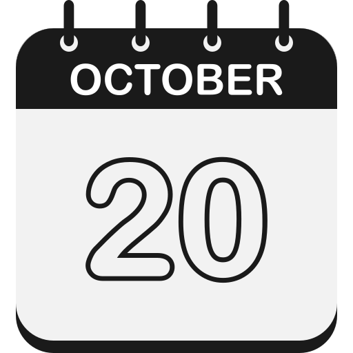 20. oktober Generic color fill icon